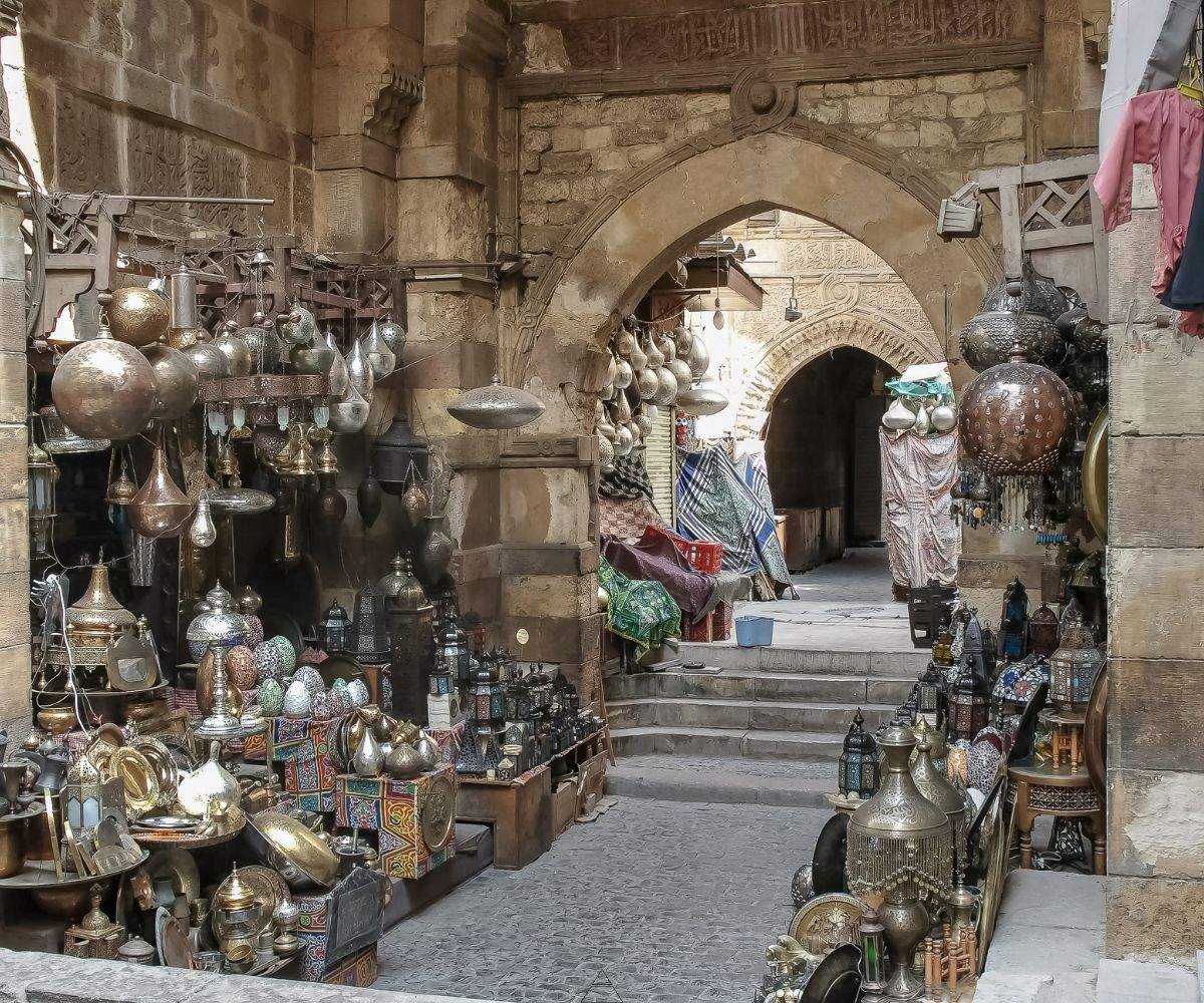 Khan El Khalili market stalls