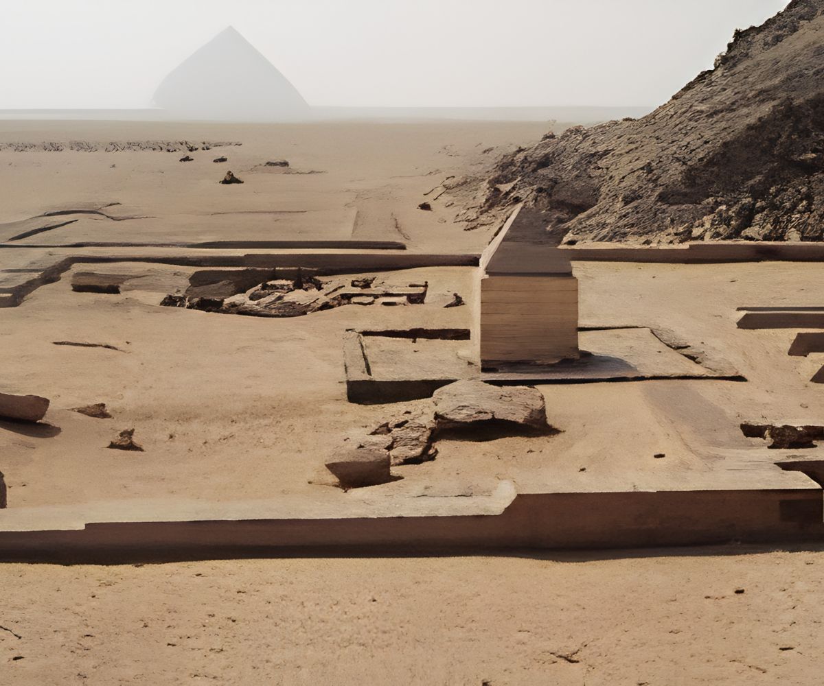 Wide view of the Dahshour necropolis
